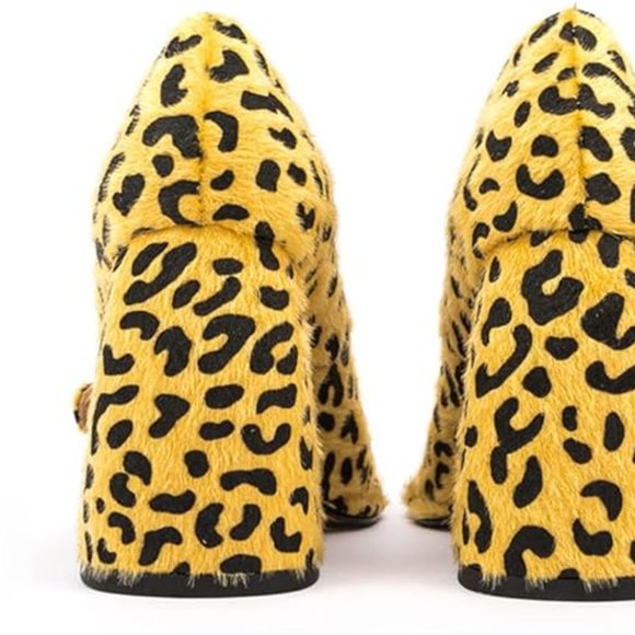 FUNKY CHUNKY LEOPARD PRINT PUMPS SHOES - Picture 4 of 4